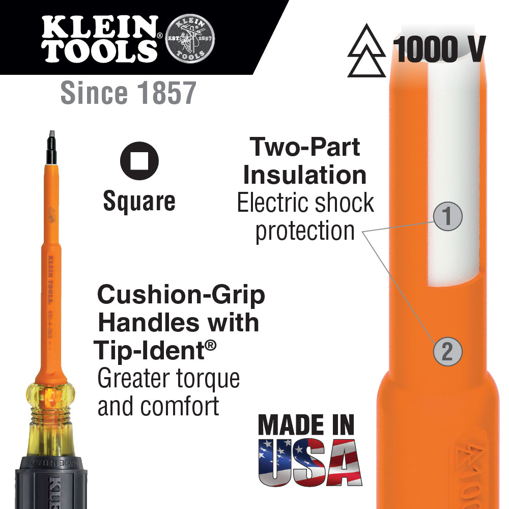 Klein Tools #2 Insulated Screwdriver with 7-Inch Shank