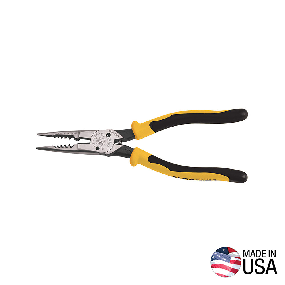 Klein Tools Pliers, All-Purpose Needle Nose, Spring Loaded, Cuts, Strips, 8.5-Inch