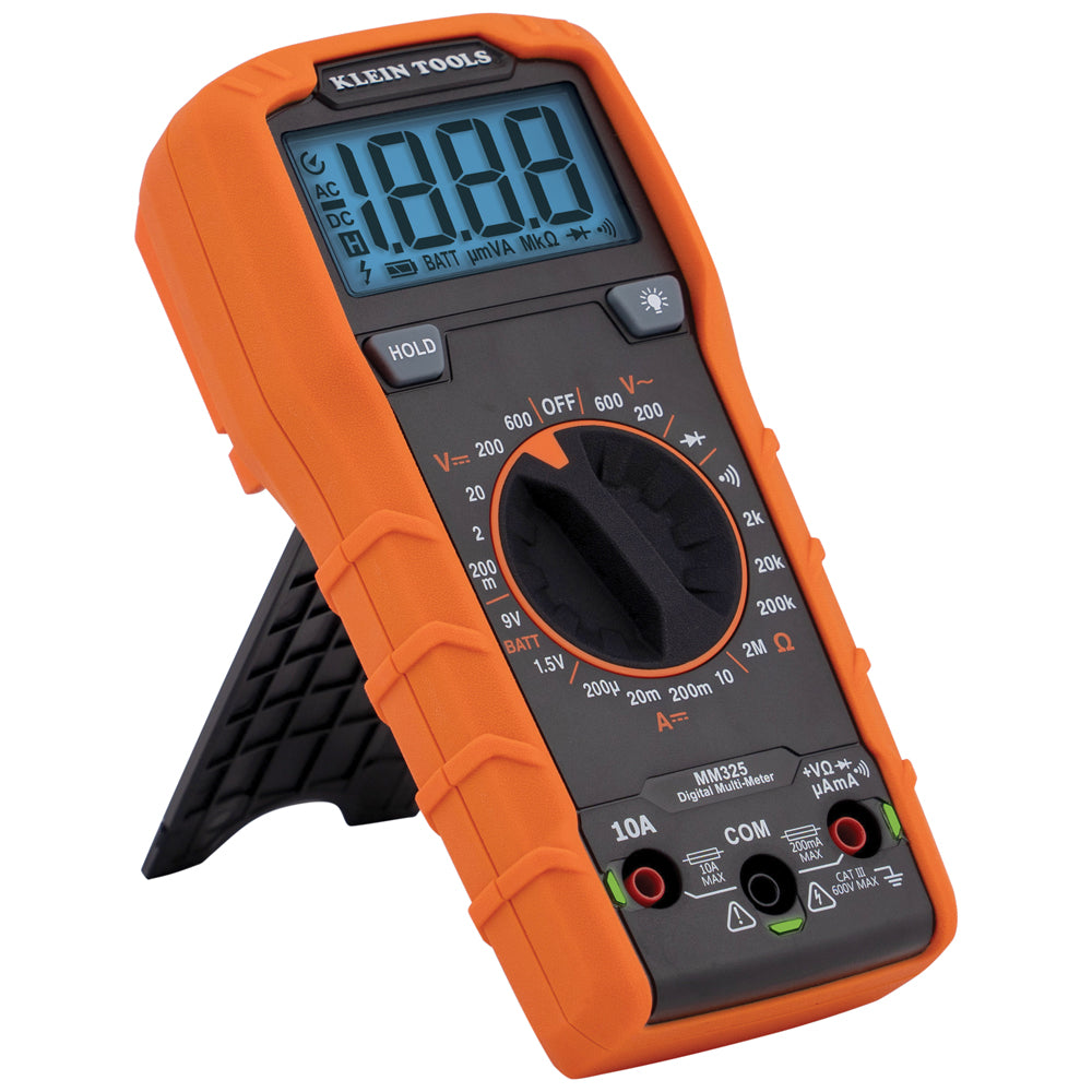 Klein Tools Digital Multimeter, Manual-Ranging, 600V