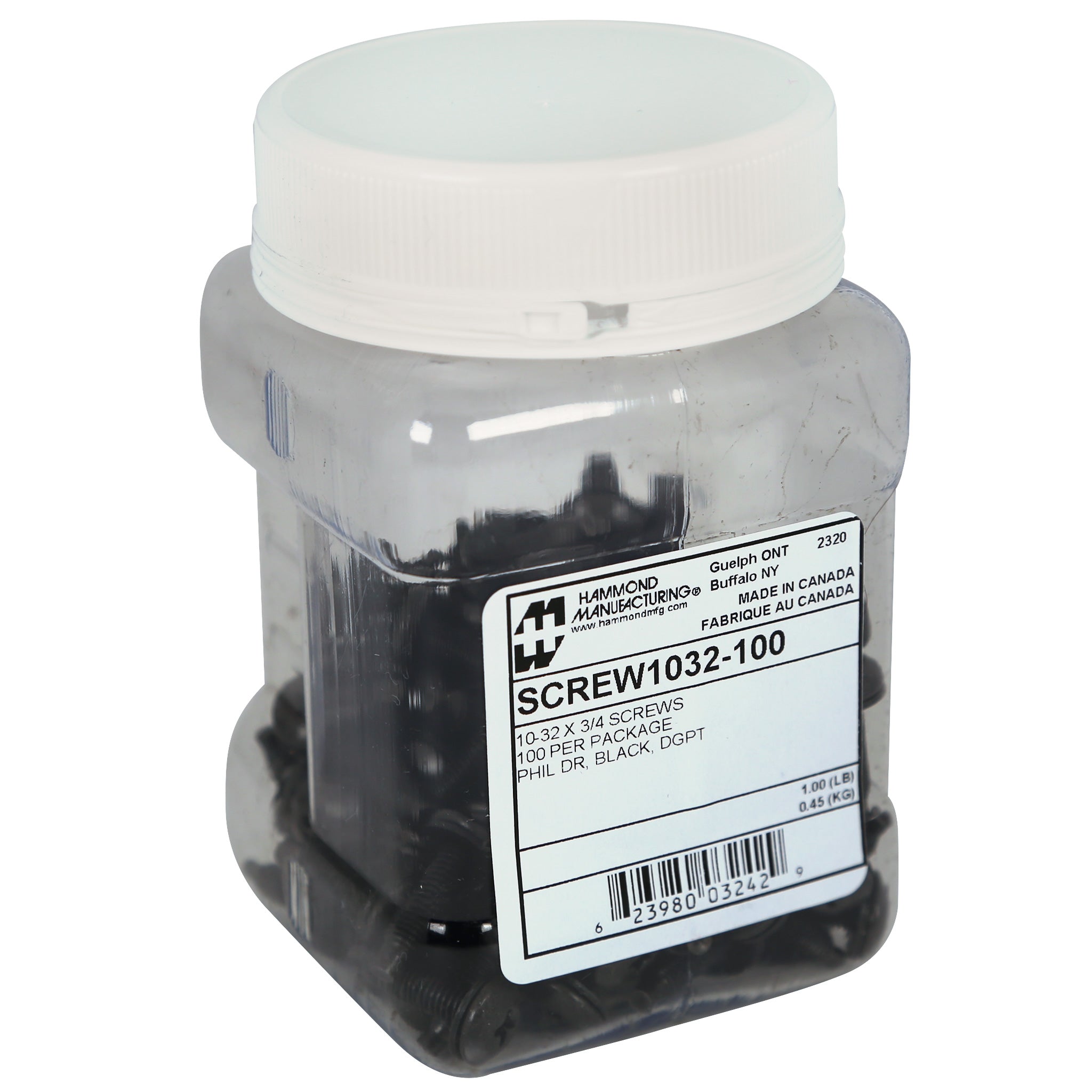 Hammond 100-PKG 10-32 QUADREX RK SCREW