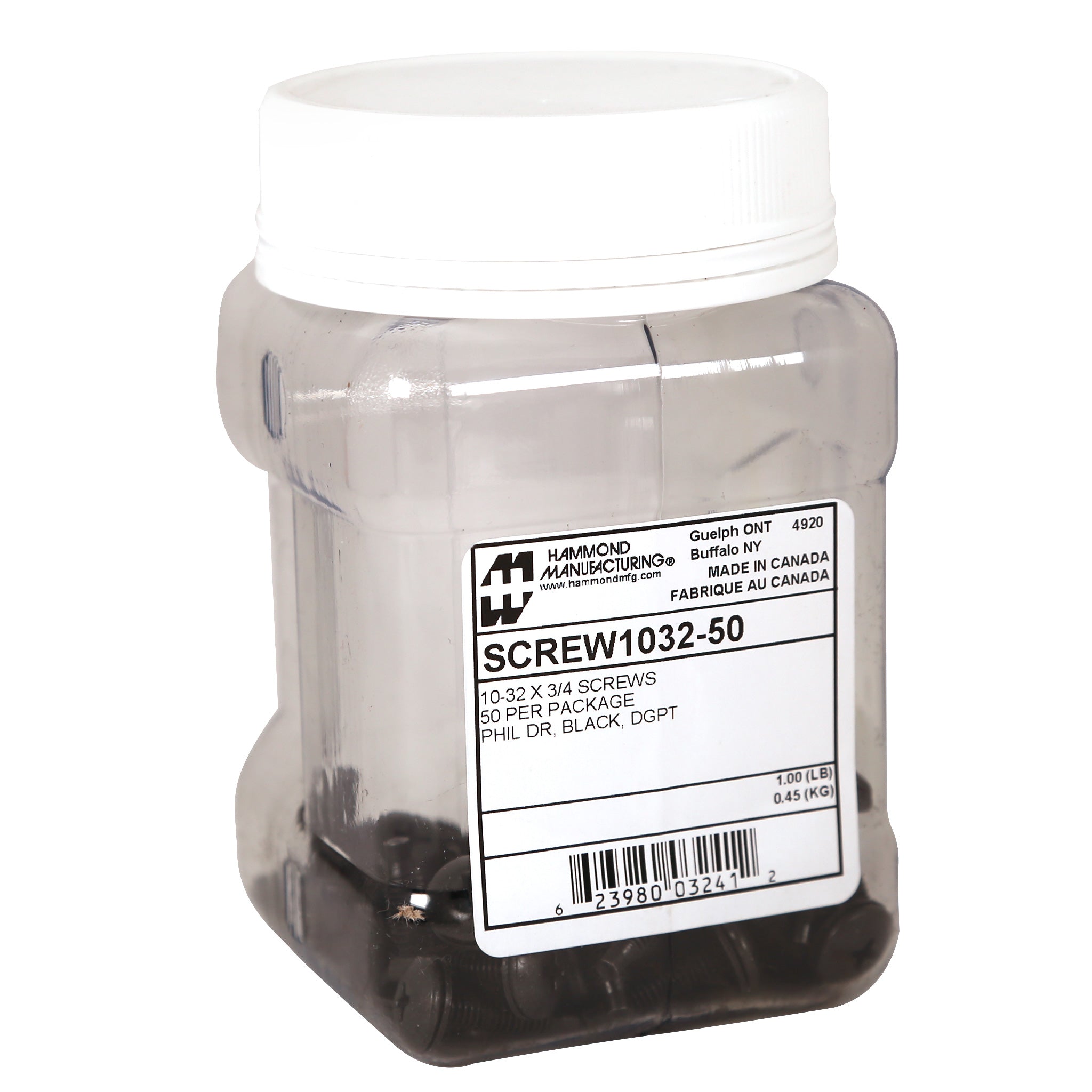 Hammond 50-PKG 10-32 QUADREX RCK SCREW