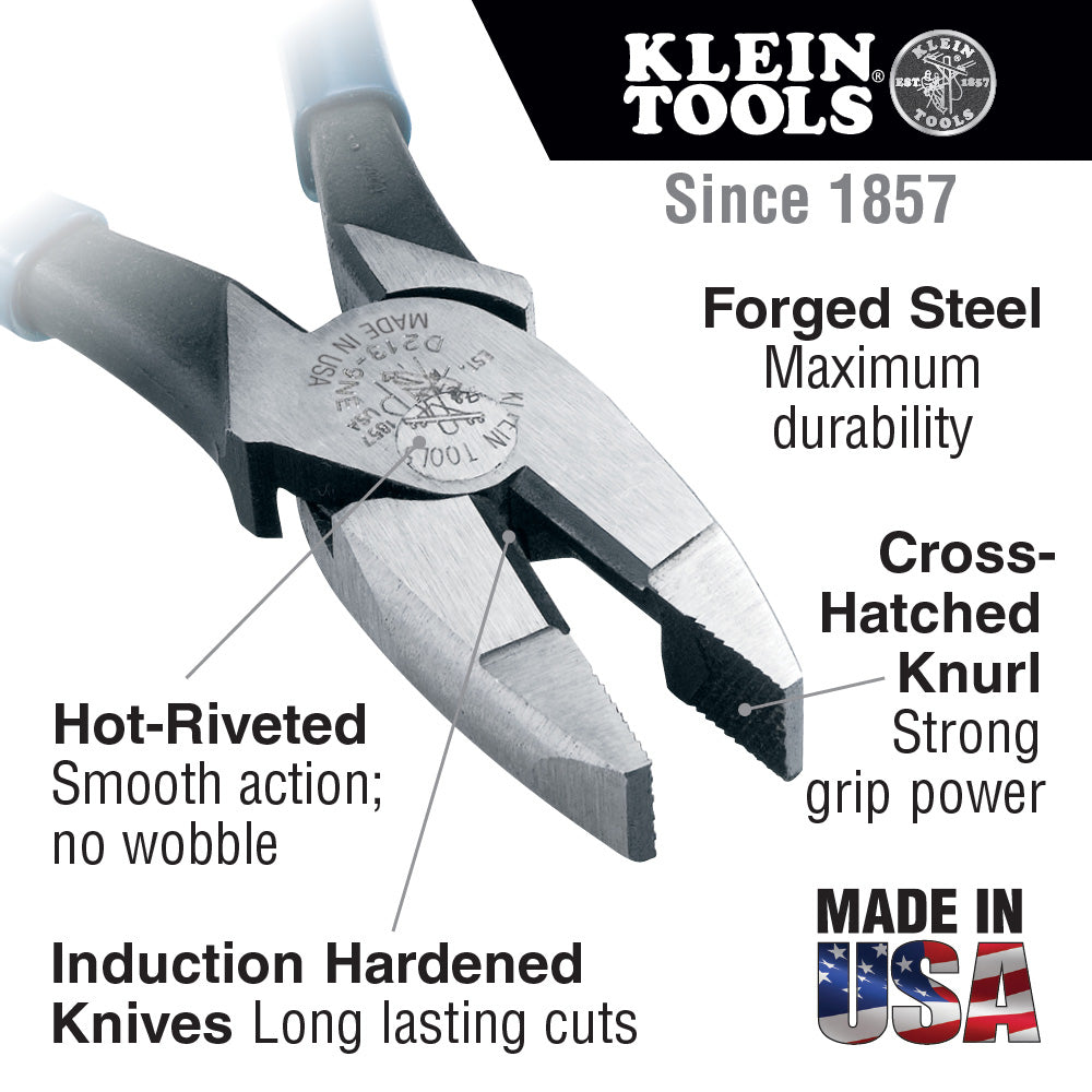Klein Tools Lineman's Pliers, 9-Inch