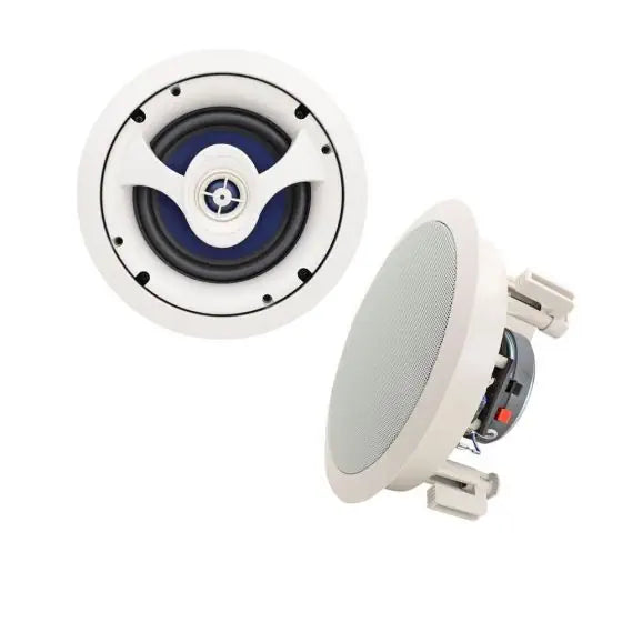 Speco 6.5" In-Ceiling Speakers Pair Cream