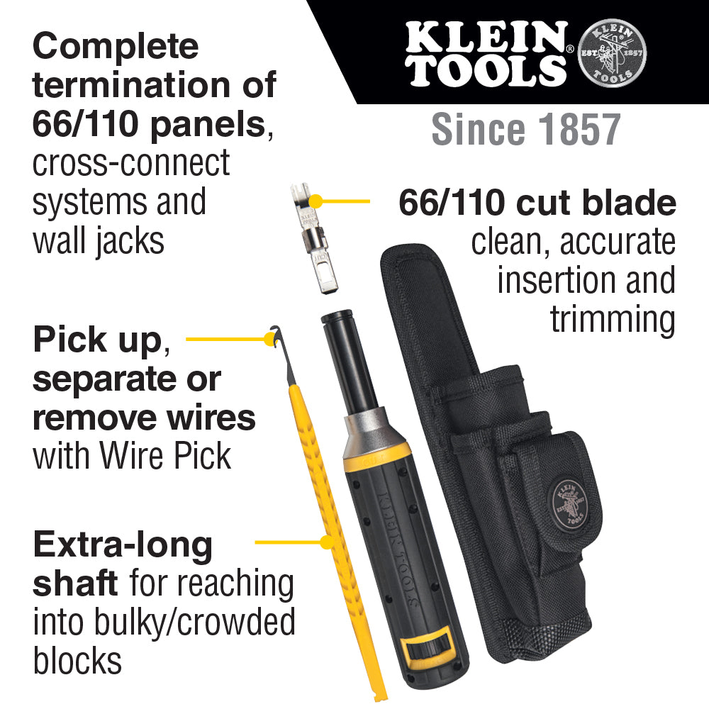 Klein Tools Impact Punchdown Tool Kit, Cushion-Grip, 4-Piece