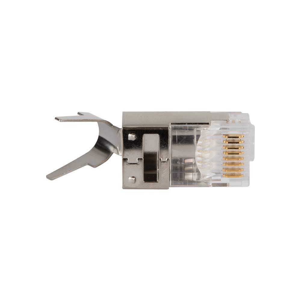 Klein Tools Pass-Thru™ Modular Data Plug, RJ45-CAT6A, Shielded (STP), 100-Pack